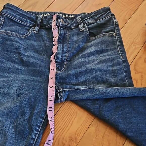 American Eagle Outfitters Dark Blue Skinny Jeans - Picture 6 of 9
